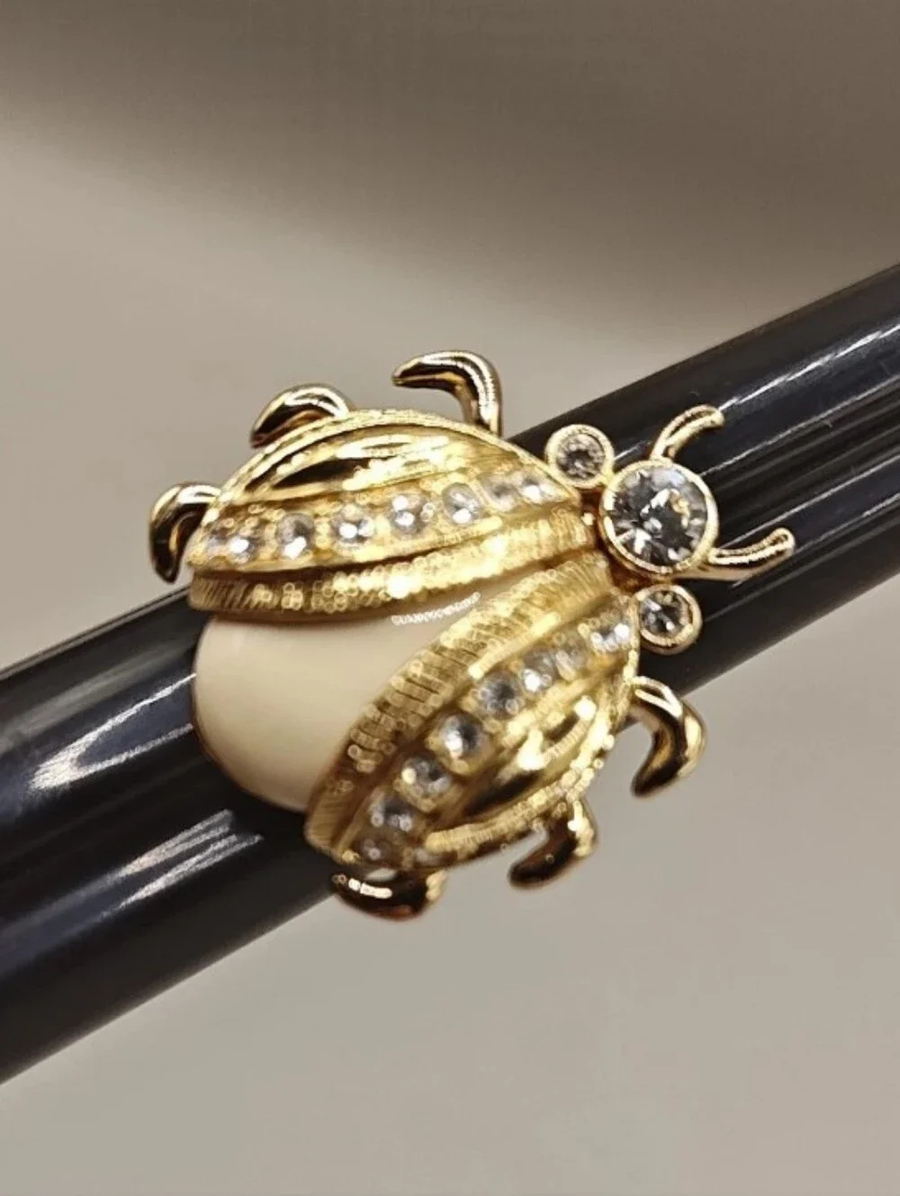 Vintage Kate Spade Ring Large Bugs Cocktail Statement Ladybug Beetle Sz 7